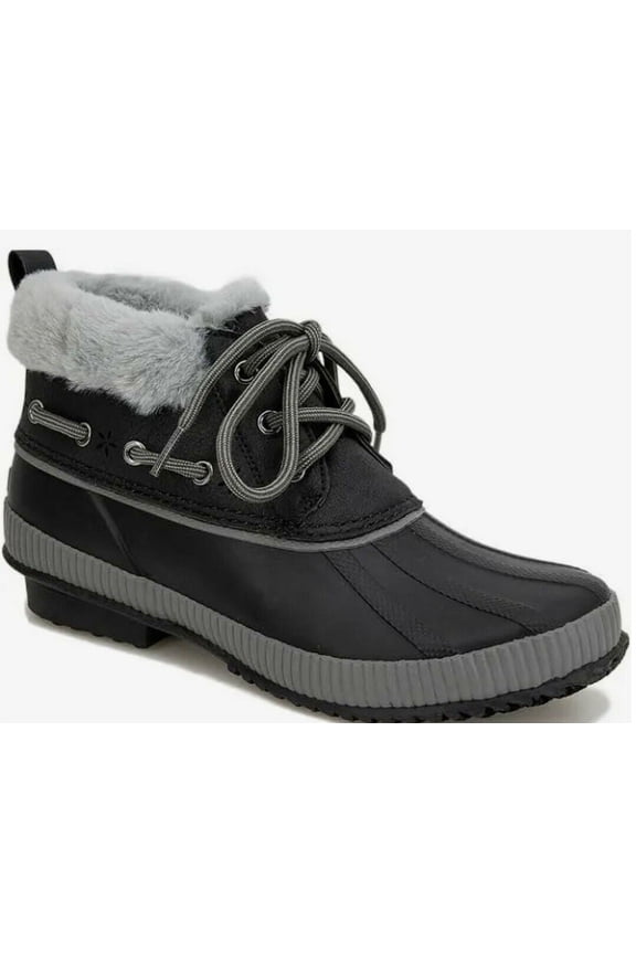 JSport by Jambu Womens Mary Ankle High Duck Shoe, Adult, Black, 7 M US