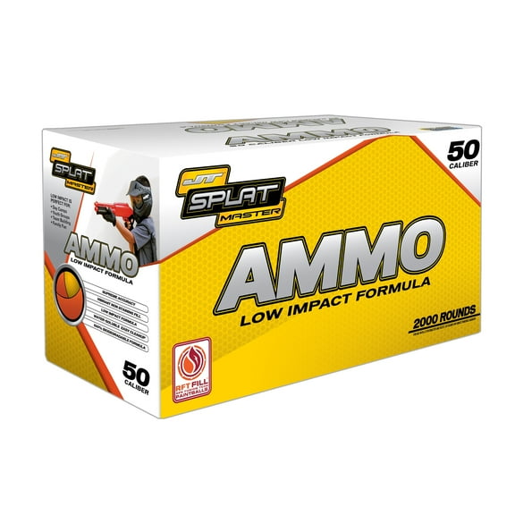 JT 2000ct Splatmaster 50cal Paintballs, Yellow Fill