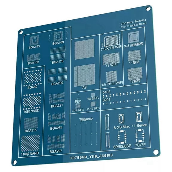 JT-6 SMD/SMT BGA Components Soldering Test Practice Board Disassembling and Assembling Welding Pad Practice