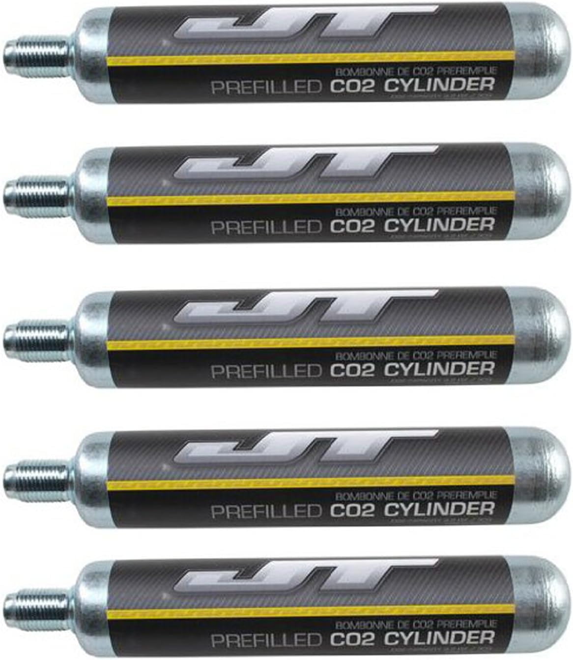 JT 90g CO2 Cartidges (88g Crosman AirSource cylinders Compatible) (5 Cartridges)