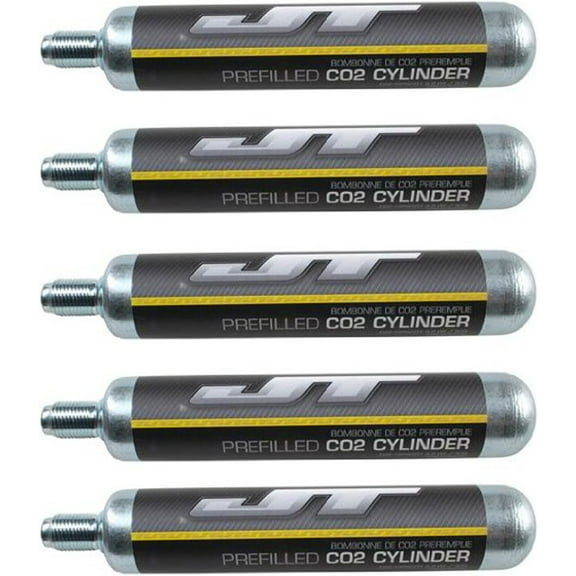 JT 90g CO2 Cartidges (88g Crosman AirSource cylinders Compatible) (5 Cartridges)