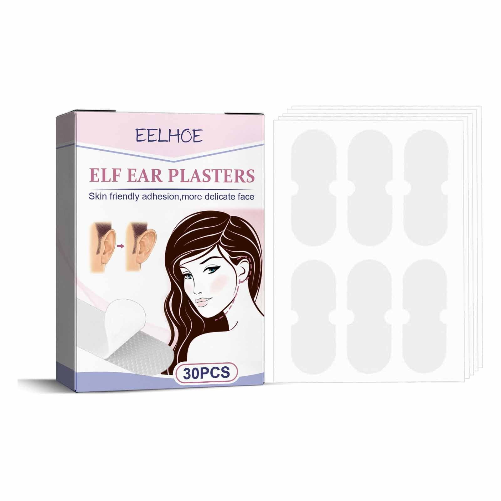  Ear Stickers for Big Ears,Transparent Cosmetic Ear Corrector  Painless Silicone Ear Tape for Adults Children, Stick One Side(30pcs) :  Health & Household
