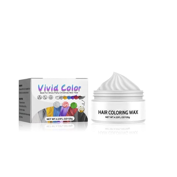 JT Beauty Store Hair Coloring Wax, Color Wax Pomades Natural Hair Coloring Wax Cosplay,Hair Coloring Tools Clearance,White