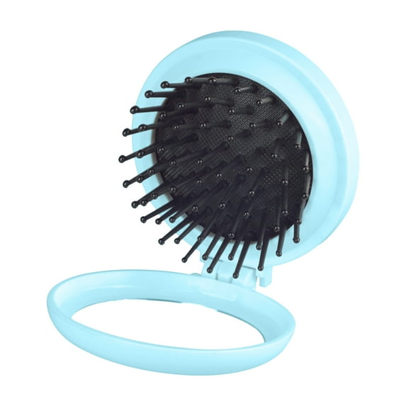 JT Beauty Store A Romantic Macaroon-color Folding Hair Brush With Mirror, Round Portable Folding Pocket Hair Brush Mini Hair Massage Comb Travel Size For Women And Girls,Beauty Tools Clearance,E