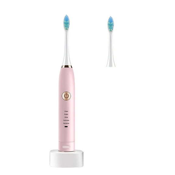 JT Beauty Store USB Rechargeable Adult Electric Toothbrush Waterproof Vibrating Toothbrush Electric Toothbrushes Personal Care Clearance Pink
