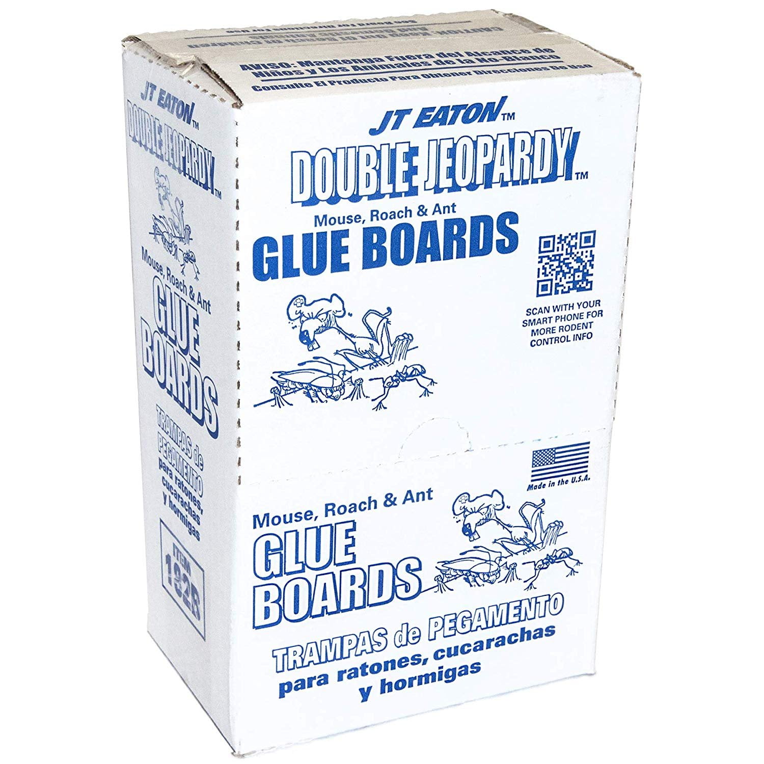 JT Eaton Double Jeopardy Glue Board with Release Paper - Trap for Mice and Insects - 72 Ct