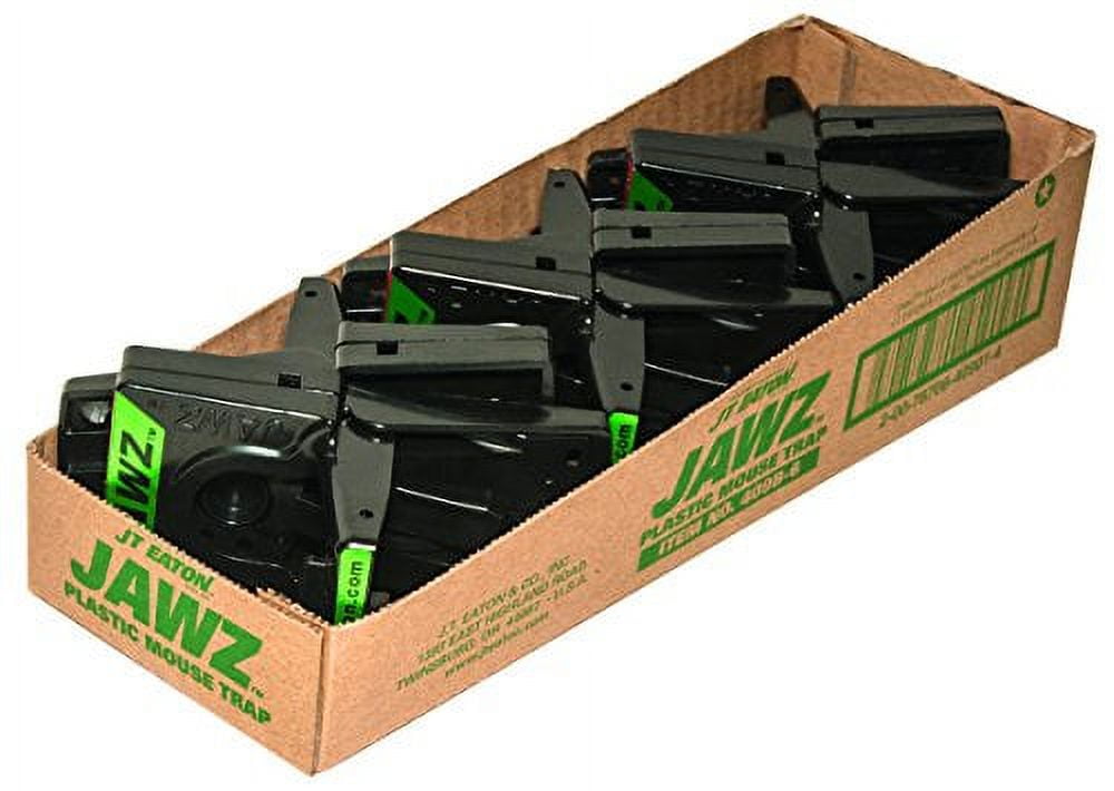 JT Eaton 409B-6 Jawz Plastic Mouse Trap for Solid Or Liquid Bait