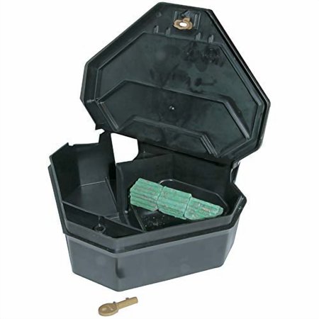 JT Eaton 904H Gold Key Rat Depot Bait Station - Tamper Resistant, Indoor & Outdoor Use, Dual Entrances