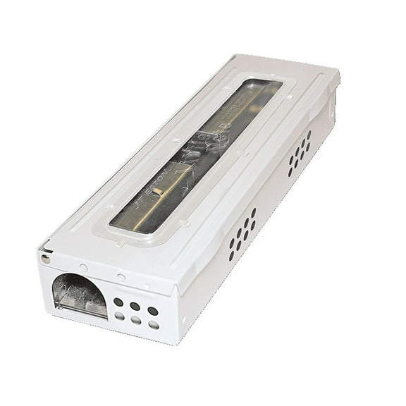 JT Eaton Little Pete Humane Mouse Trap- Slim Style- White Station With Clear Window