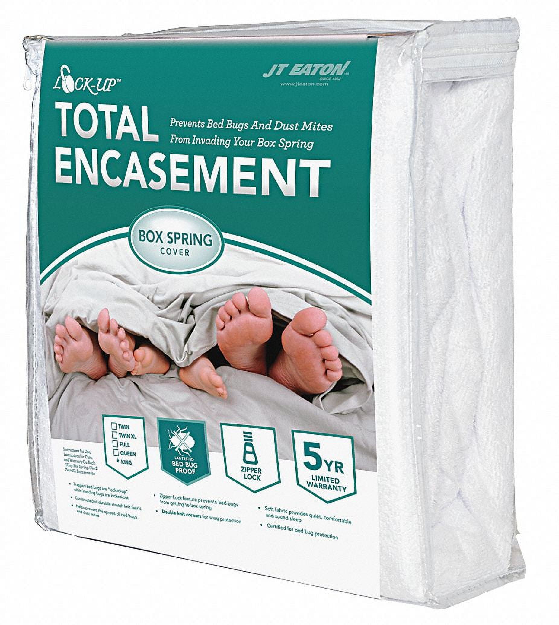 JT Eaton Lockup Full Bed Bug Box Spring Encasement For Full Size Beds