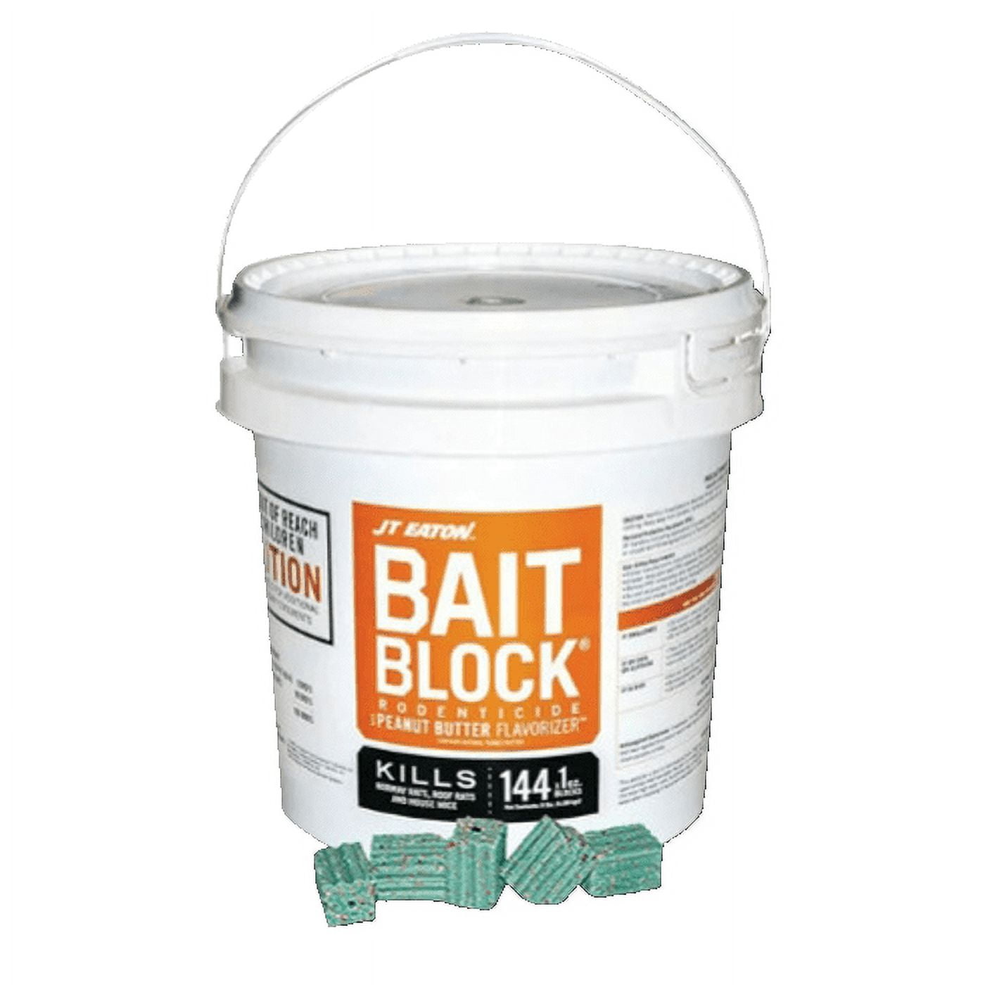 JT Eaton Peanut Butter Bait Block Rat & Mouse Poison (144 Per Pail) 709PN