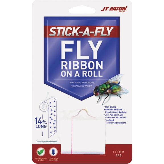 JT Eaton Stick-A-Fly Ribbon On A Roll
