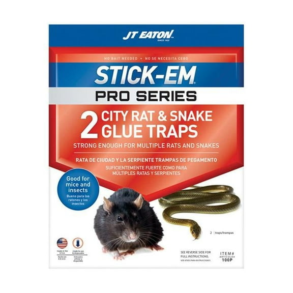JT Eaton Stick-Em Pro Series Small Glue Animal Trap for City Rats & Snakes- pack of 6
