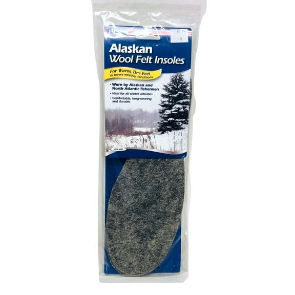 JT Foote Alaskan Wool Felt Insoles, Mens size 7