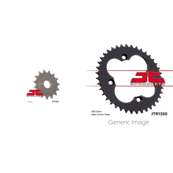 JT Front & Rear Steel Sprocket Kit for ATV/UTV HONDA TRX400EX FourTrax 1999-2000