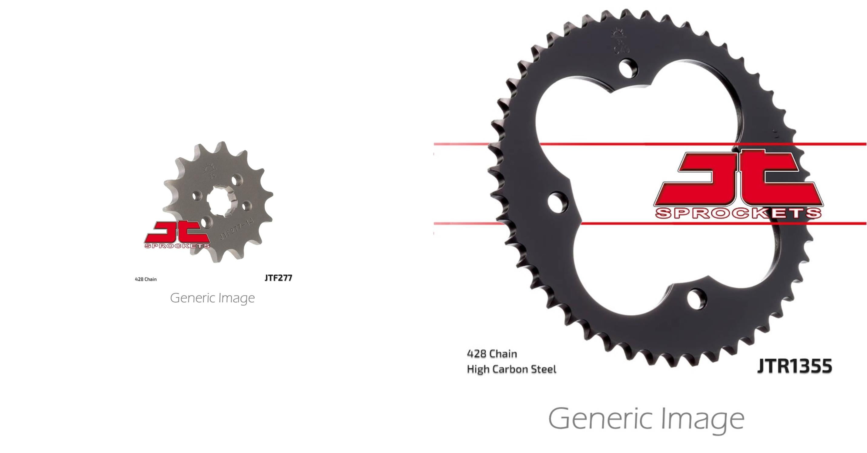 JT Front \u0026 Rear Steel Sprocket Kit for ATV/UTV HONDA TRX90EX SporTrax 2002-2008