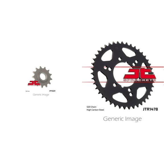 JT Front & Rear Steel Sprocket Kit for ATV/UTV POLARIS 250 Trailblazer 2002-2003