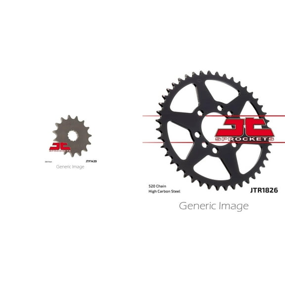 JT Front & Rear Steel Sprocket Kit for ATV/UTV SUZUKI LT250S QuadSport 1989-1990