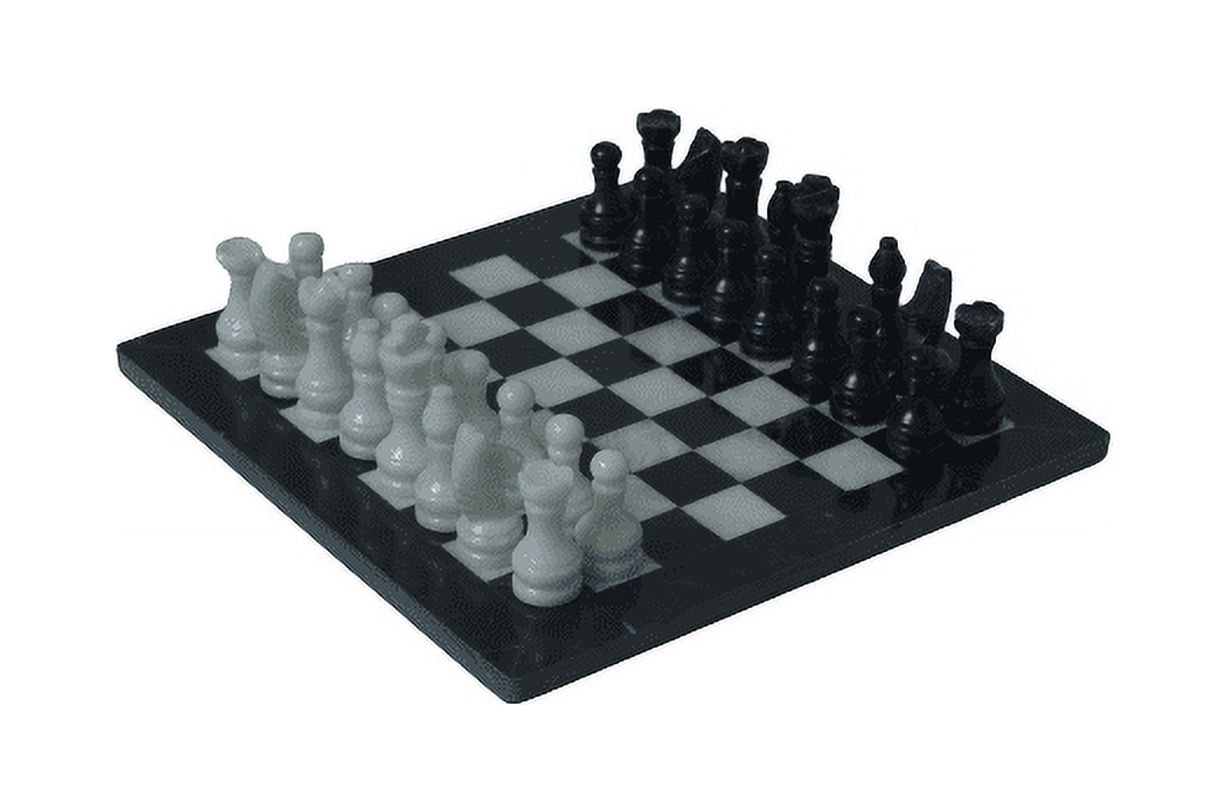  HPL US American Civil War Generals Chess Set with 17 Black and  White Faux Marble Storage Board : Toys & Games