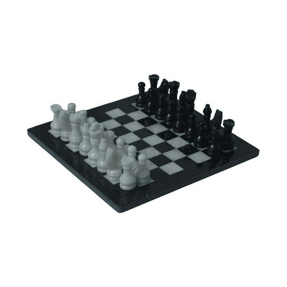 JT Handmade Black and White Full Marble Chess Game Set- Original Marble Chess Non Wooden Metal Non Magnetic Non Backgammon