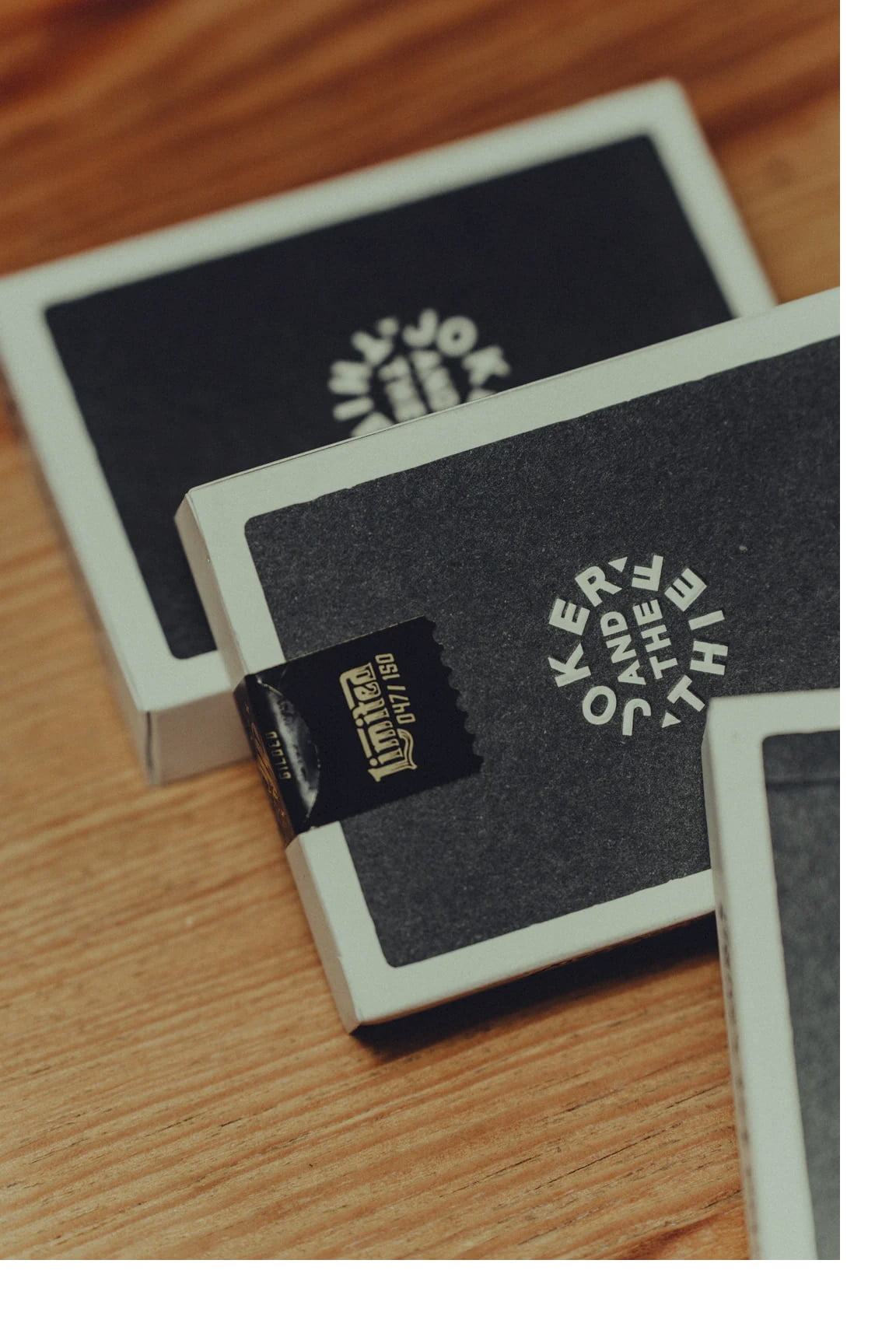 JT Logo 597 (Black Gilded of 150) Playing Cards by Joker and the Thief