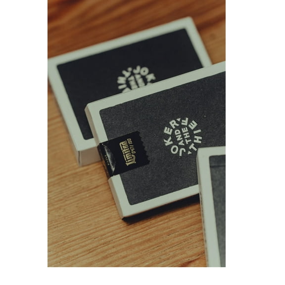 JT Logo 597 (Black Gilded of 150) Playing Cards by Joker and the Thief