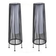thumbnail image 1 of JT Morolux 2  PACK Solar Rattan Floor Lamp Outdoor, Waterproof LED Standing Lights, Handwoven Black Wicker Solar Patio Lamps for Garden, Porch, Yard, Deck, Lawn Decorations – Auto On/Off (Black), 1 of 5