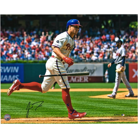 JT Realmuto Philadelphia Phillies Autographed 16" x 20" Bat Drop Photograph - Fanatics Authentic Certified