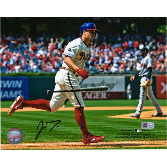 JT Realmuto Philadelphia Phillies Autographed 8" x 10" Bat Drop Photograph - Fanatics Authentic Certified