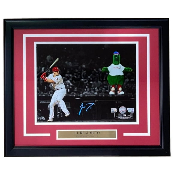 JT Realmuto Signed Framed 11x14 Philadelphia Phillies Photo w/ Phanatic Fanatics