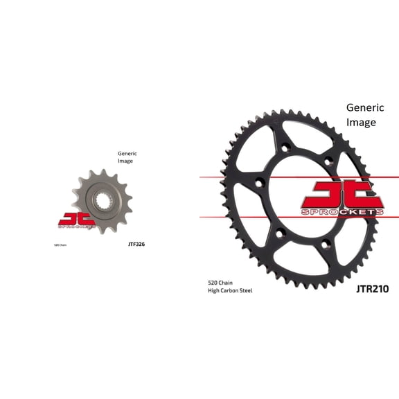 JT SPROCKETS Front and Rear Steel Sprocket Kit for OffRoad HONDA CR125R 1997
