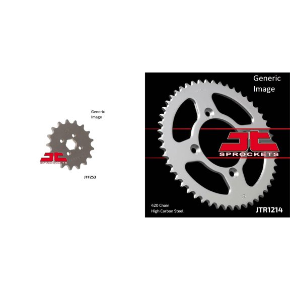 JT SPROCKETS Front and Rear Steel Sprocket Kit for OffRoad HONDA CR80R 1982-1983