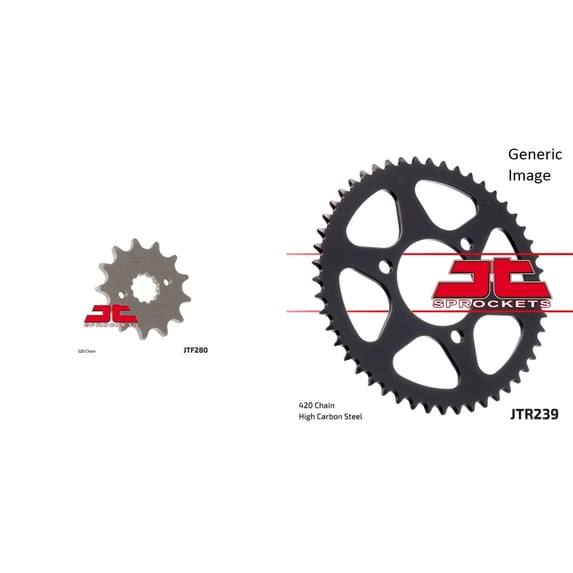JT SPROCKETS Front and Rear Steel Sprocket Kit for OffRoad HONDA NX250 1988-1990
