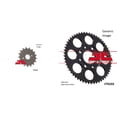 thumbnail image 1 of JT SPROCKETS Front and Rear Steel Sprocket Kit for OffRoad HONDA XL125S 1979-1985, 1 of 5