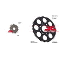 thumbnail image 1 of JT SPROCKETS Front and Rear Steel Sprocket Kit for OffRoad HONDA XL185S 1979-1983, 1 of 5