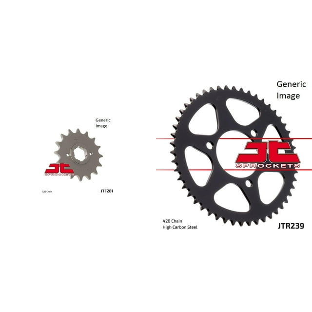 JT SPROCKETS Front and Rear Steel Sprocket Kit for OffRoad HONDA XR500R 1981-1982