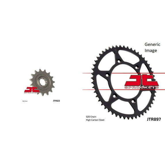 JT SPROCKETS Front and Rear Steel Sprocket Kit for OffRoad HUSABERG FC 550 4 Speed 2003-2004