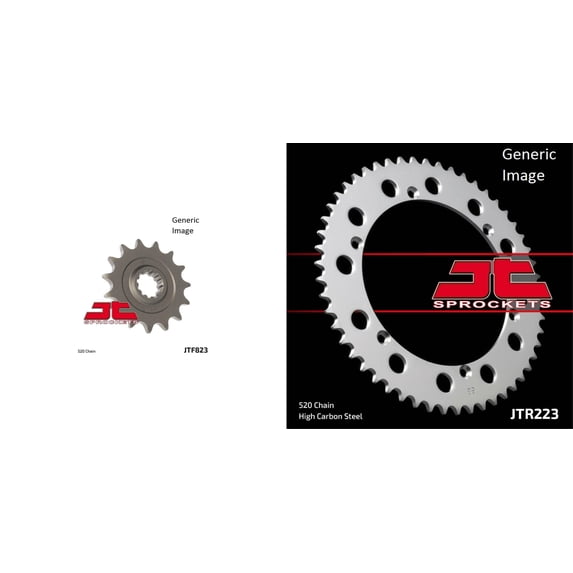 JT SPROCKETS Front and Rear Steel Sprocket Kit for OffRoad HUSQVARNA 125 CR 1981-1987