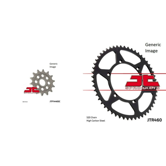JT SPROCKETS Front and Rear Steel Sprocket Kit for OffRoad KAWASAKI KX250F 2011-2015