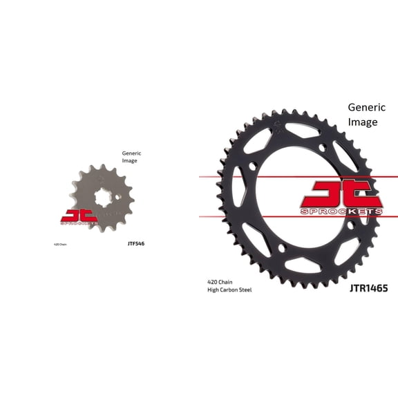 JT SPROCKETS Front and Rear Steel Sprocket Kit for OffRoad KAWASAKI KX65 2002-2015
