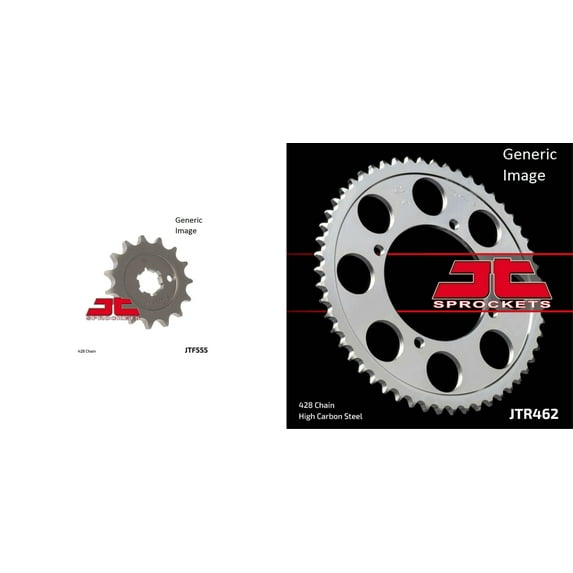 JT SPROCKETS Front and Rear Steel Sprocket Kit for OffRoad KAWASAKI KX80G 1986-1987