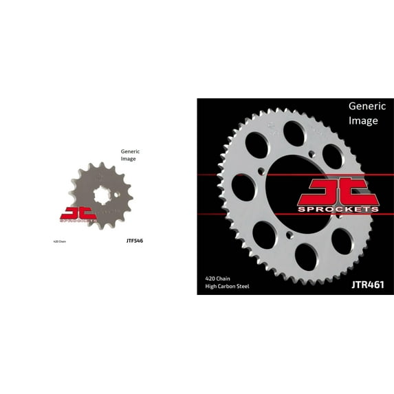 JT SPROCKETS Front and Rear Steel Sprocket Kit for OffRoad KAWASAKI KX80W 1998-2000