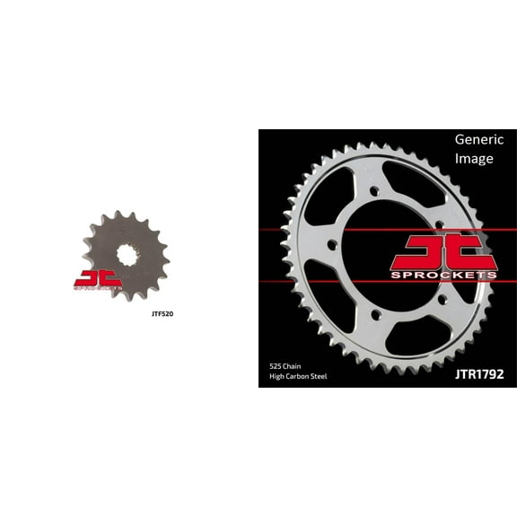 JT SPROCKETS Front and Rear Steel Sprocket Kit for OffRoad SUZUKI DL1000 V-Strom 2006-2010