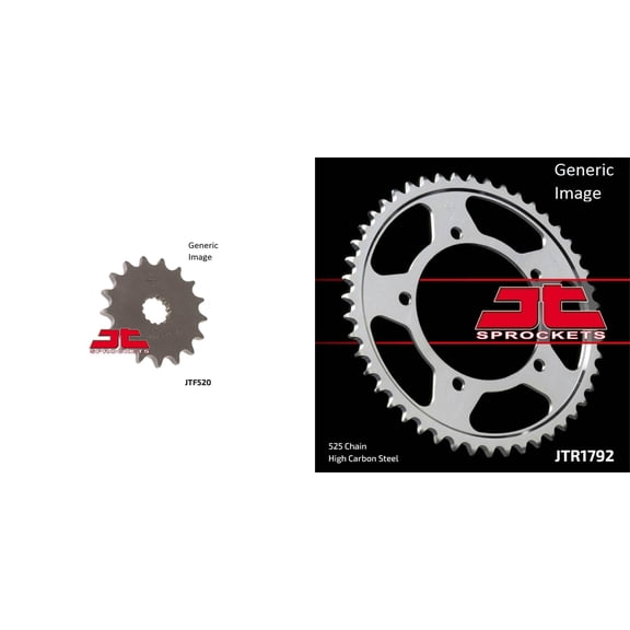 JT SPROCKETS Front and Rear Steel Sprocket Kit for OffRoad SUZUKI DL650/A V-Strom 2004-2014