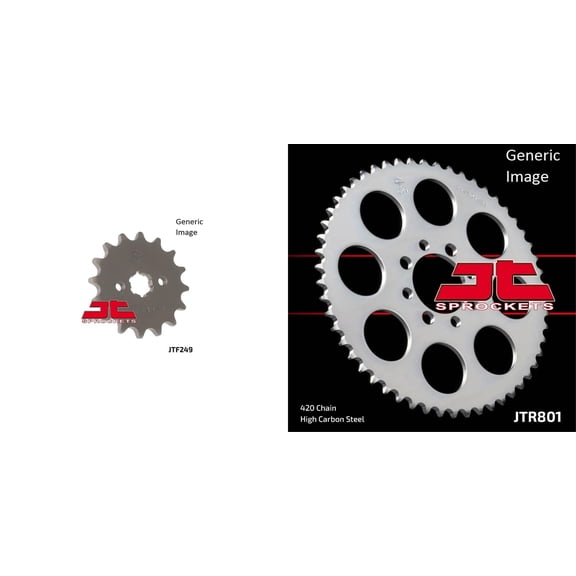 JT SPROCKETS Front and Rear Steel Sprocket Kit for OffRoad SUZUKI DR-Z110 2003-2005