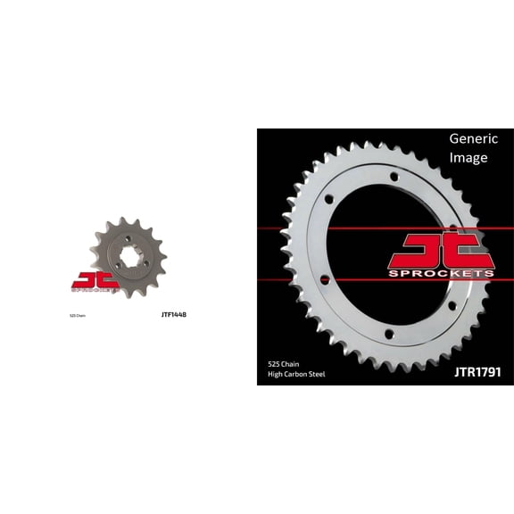 JT SPROCKETS Front and Rear Steel Sprocket Kit for OffRoad SUZUKI DR650SE 1996-2013