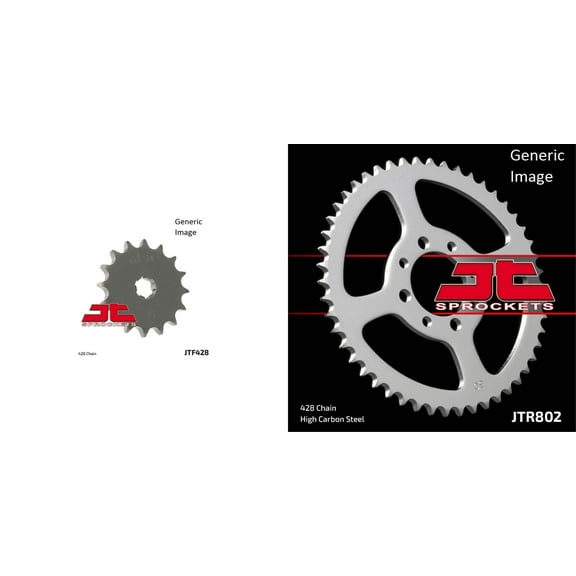 JT SPROCKETS Front and Rear Steel Sprocket Kit for OffRoad SUZUKI DS80 1985-2002