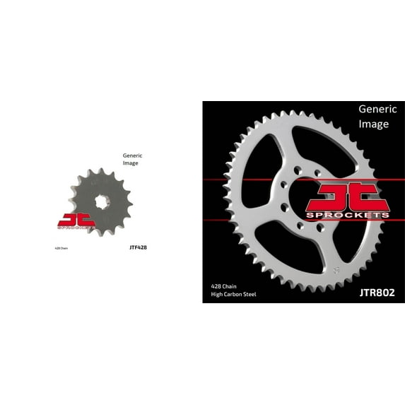 JT SPROCKETS Front and Rear Steel Sprocket Kit for OffRoad SUZUKI DS80 1985-2002