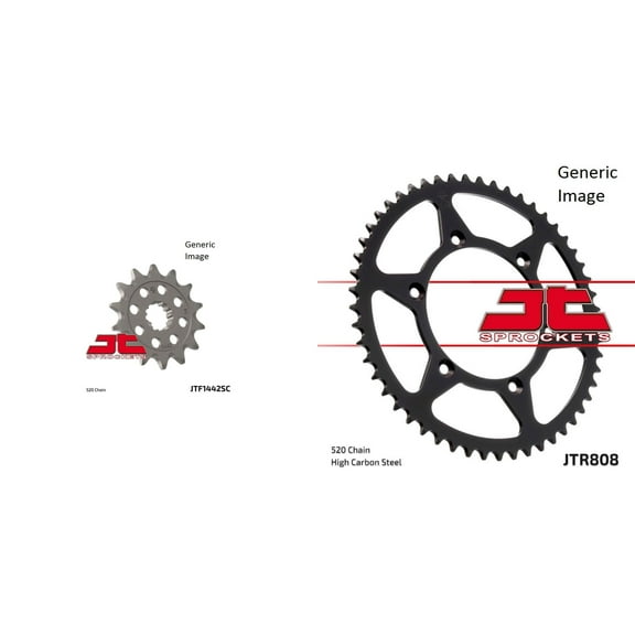 JT SPROCKETS Front and Rear Steel Sprocket Kit for OffRoad SUZUKI RM-Z250 2013-2016