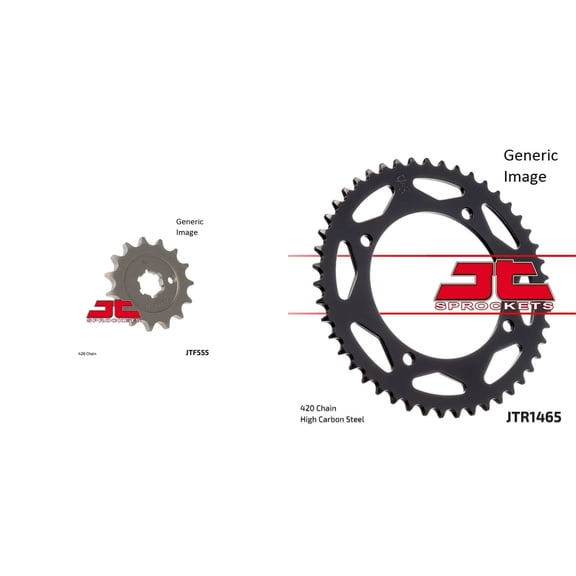 JT SPROCKETS Front and Rear Steel Sprocket Kit for OffRoad SUZUKI RM65 2003-2005